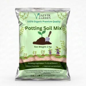 Organic Nutrient-Rich Potting Soil Mix with Cocopeat, Vermicompost & Neem Khali