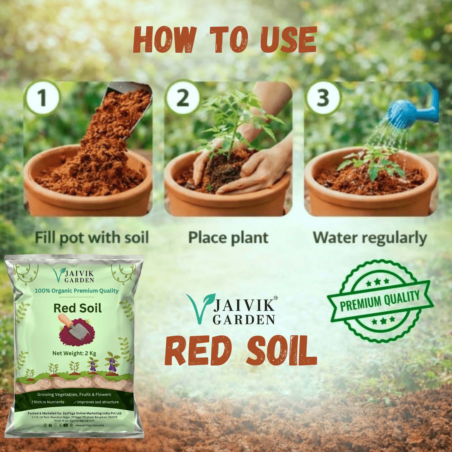 Premium Organic Red Soil for Plants & Home Garden 100% Natural Nutrient-Rich Lal Mitti - Image 4