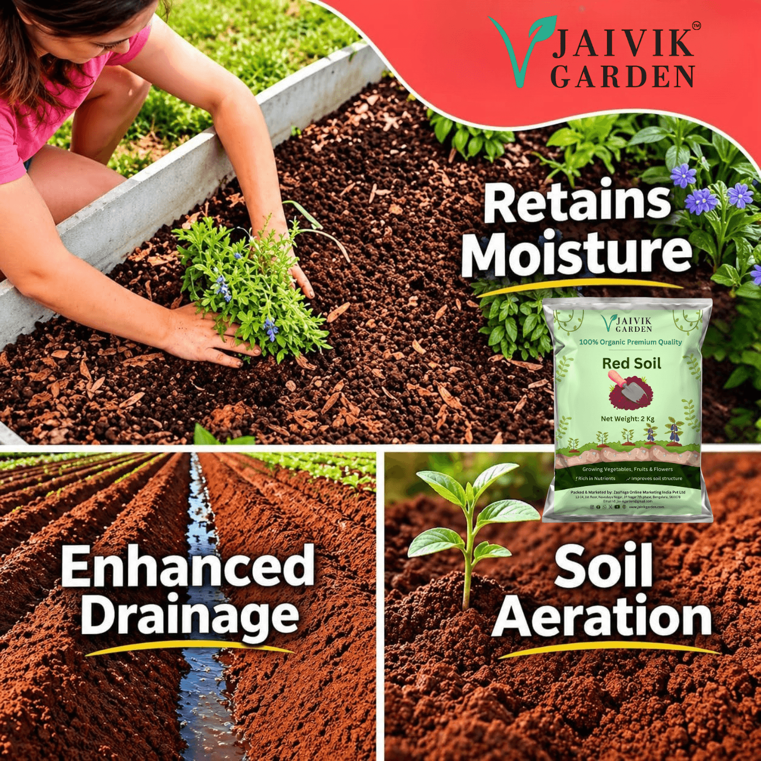 Premium Organic Red Soil for Plants & Home Garden 100% Natural Nutrient-Rich Lal Mitti - Image 2