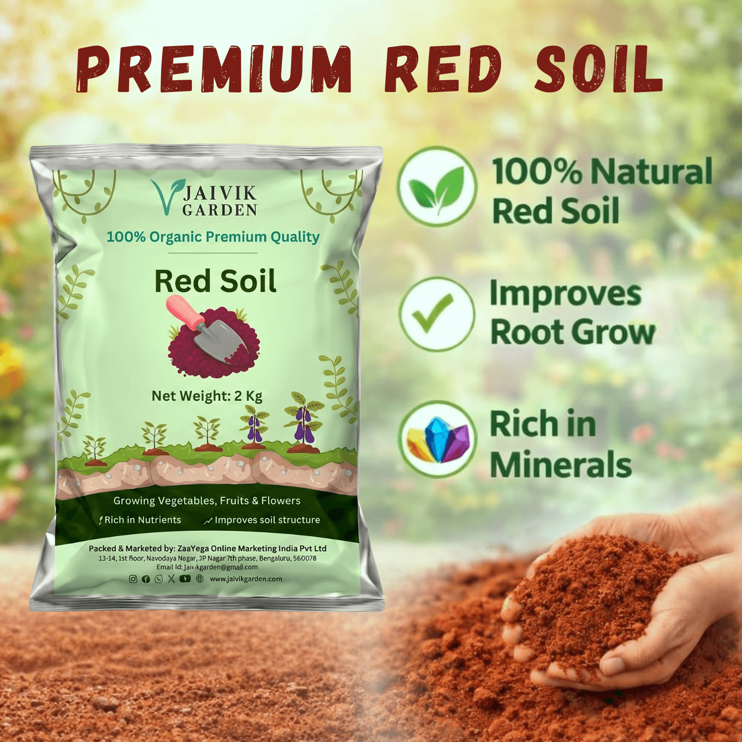 Premium Organic Red Soil for Plants & Home Garden 100% Natural Nutrient-Rich Lal Mitti - Image 5