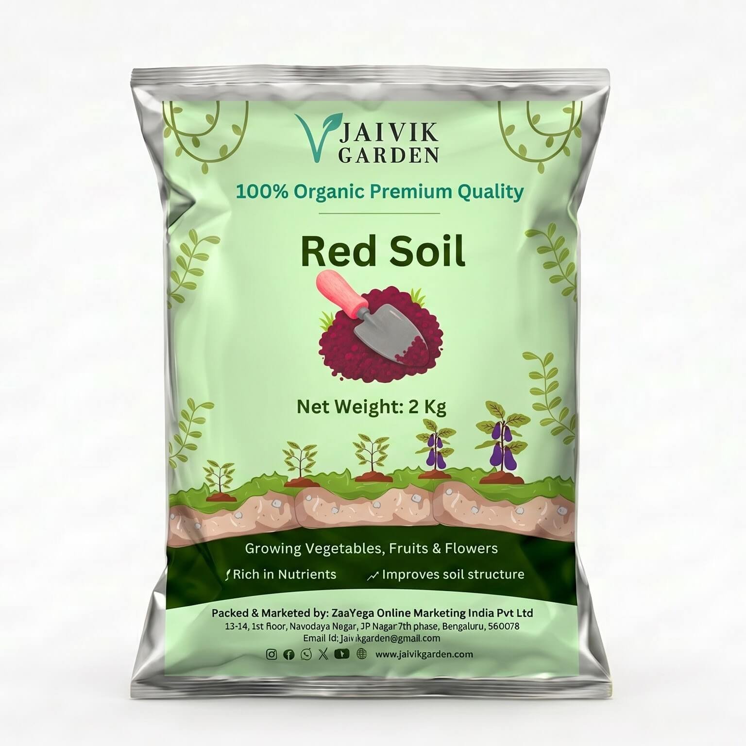 Premium Organic Red Soil for Plants & Home Garden 100% Natural Nutrient-Rich Lal Mitti