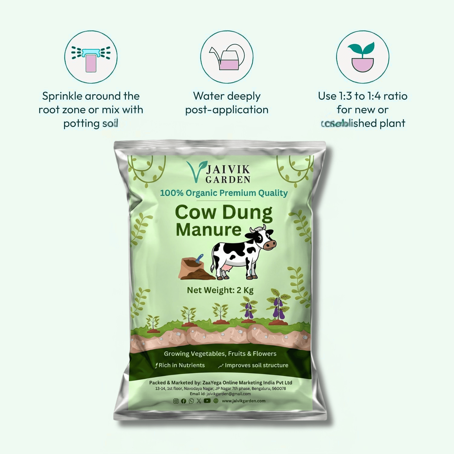 Premium Organic Cow Dung Manure fully composted odorsless Gobar Khad - Image 5