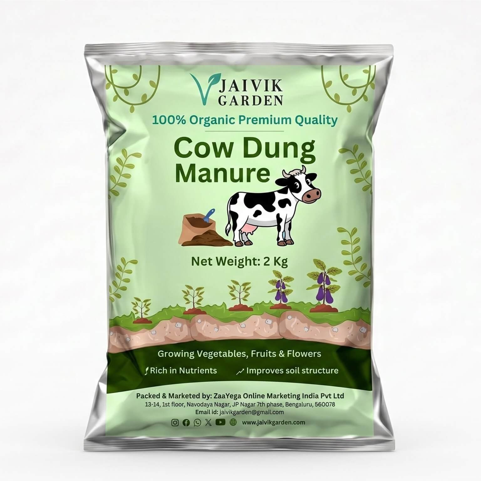 Premium Organic Cow Dung Manure fully composted odorsless Gobar Khad