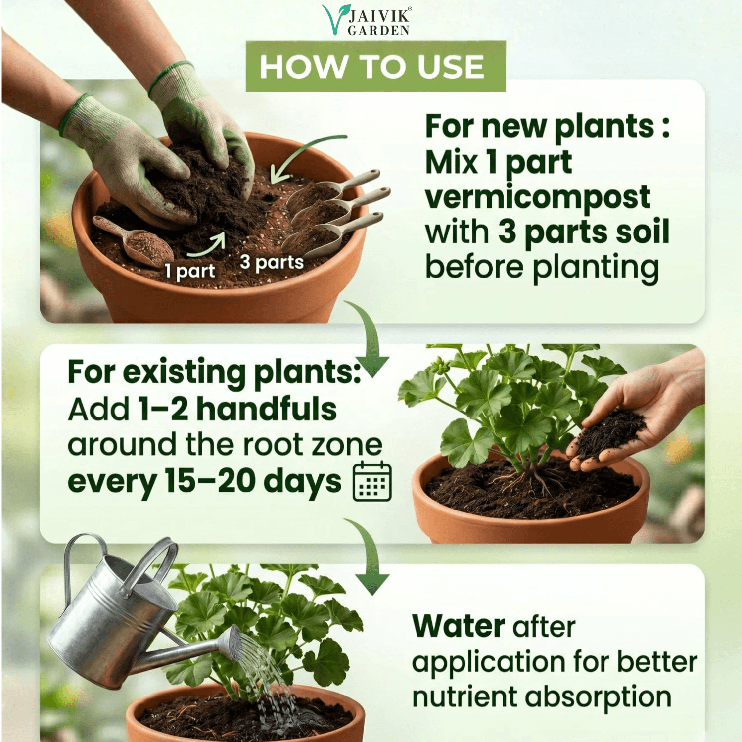 Premium Organic Vermicompost Fertilizer & Manure for Plants - Image 3